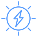 Alternative Energy Bolt Color Outline icon
