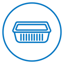 Aluminum foil food container icon