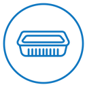 Aluminum foil food container icon