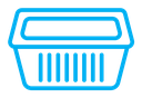 Aluminum foil food container icon
