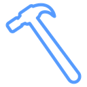 Angled Claw Hammer Color Outline icon