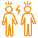 Angry people conflicts icon