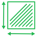 Area Dimension Measuring Square icon