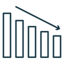Arrow trend-down icon