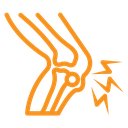 Arthritis knee joint pain icon