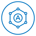 Atom Molecule Structure Color Outline icon
