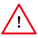 Attention warning sign icon