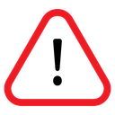 Attention warning sign icon