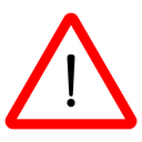 Attention warning sign icon