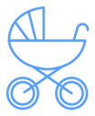 Baby carriage icon