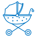 Baby carriage icon