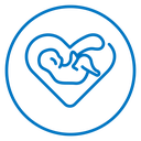 Baby in stomach icon