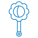 Baby rattle icon