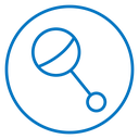 Baby rattle icon