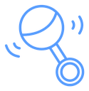 Baby rattle icon