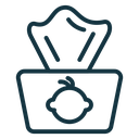 Baby wipe icon