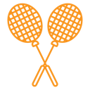 Badminton racquet icon
