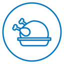 Baked turkey icon