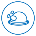 Baked turkey icon