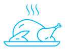 Baked turkey icon