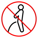 Ban piss sign icon