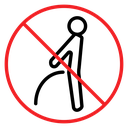 Ban piss sign icon