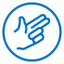 Bang bang gesture icon