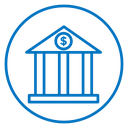 Bank building icon