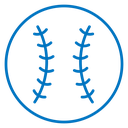Baseball stitches icon