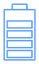 Battery Life Four Bars Color Outline icon