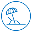 Beach chair icon