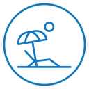 Beach chair icon