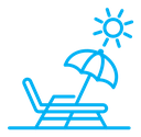 Beach chair icon