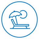 Beach Lounger Umbrella icon
