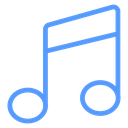 Beamed Eighth Notes Color Outline icon