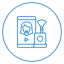Beauty Video Tutorial Color Outline icon