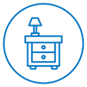 Bedside table icon
