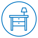Bedside table icon