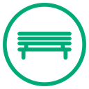 Bench vector set icon