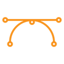 Bezier curve icon