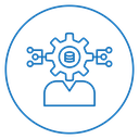 Big data scientist icon
