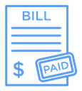 Bill Paid Stamp icon