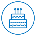 Birthday cake icon