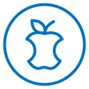 Bitten Apple Color Outline icon