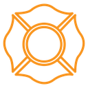 Blank Fire Department badge icon
