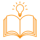 Book with bulb icon