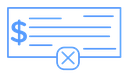 Bounced check icon