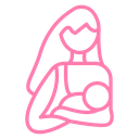 Breastfeeding Seated Mother Color Outline icon