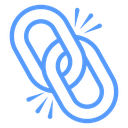 Broken Chain Link Color Outline icon