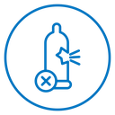 Broken condom icon